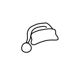 Hand drawn Santa hat icon