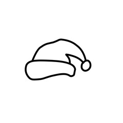 Hand drawn Santa hat icon