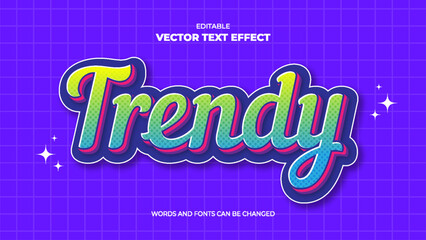 modern trendy editable text effect