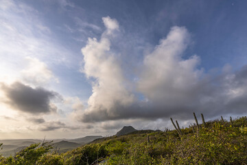 Scenic view of the sky and scenery on an island in the Caribbean