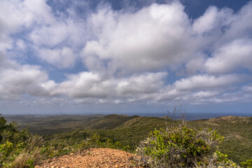 Scenic view of the sky and scenery on an island in the Caribbean