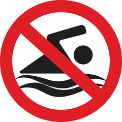 No swimming symbol vector design