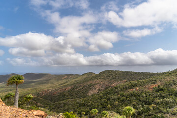Scenic view of the sky and scenery on an island in the Caribbean