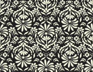 Foto auf Acrylglas seamless damask pattern © dicklaurent