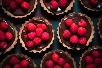 Raspberry Chocolate Tartlets, indulgent fruity dessert