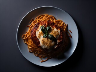 Delicious Noodles on white plate