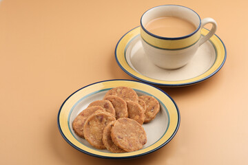 Thattai or Nippattu or Chekkalu is a south Indian deep fried snack made with rice flour prepared during Janmashtami or Sri Krishna Jayanthi festival Served with hot Tea