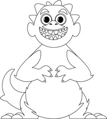 This cartoon character is special and not like any other. Childrens coloring page.