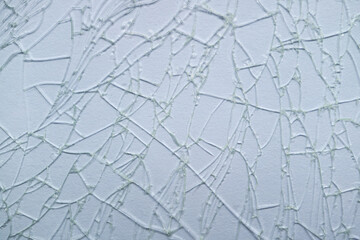 Amazing pattern of cracked glass surface