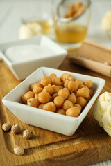 Aquafaba, concept of vegan food and cuisine
