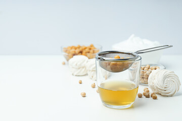 Aquafaba, concept of vegan food and cuisine