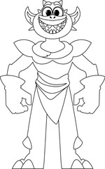This cartoon character is not like the others and has special skills. Childrens coloring page.