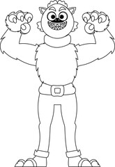 This cartoon character is not like the rest and has special powers. Childrens coloring page.
