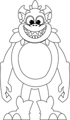 This character in the cartoon is different from the others and has unique abilities. Childrens coloring page.