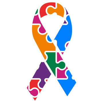 recommend clip art: Autism Ribbon - Autism Awareness Illustration