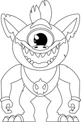 This cartoon character is special and different from others because it can do things that nobody else can do. Childrens coloring page.