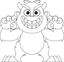 This cartoon character stands out and is very special because it can do things that nobody else can do. Childrens coloring page.