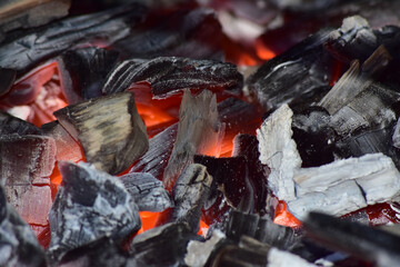 Burning coals