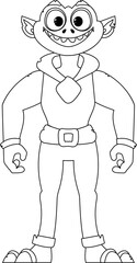 This cartoon character is unique and awesome because it can do things that nobody else can do. Childrens coloring page.