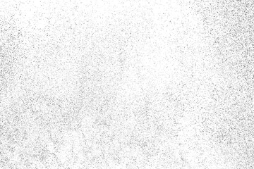 Distressed black texture. Dark grainy texture on white background. Dust overlay textured. Grain noise particles. Rusted white effect. Grunge design elements. Vector illustration, EPS 10.