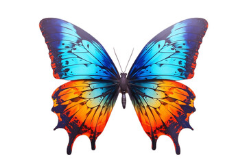 Lively Butterfly with Transparent Background. AI