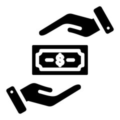 Borrowing Of Money Glyph Icon