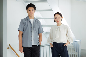 Obraz premium 男性と女性のビジネスイメージ