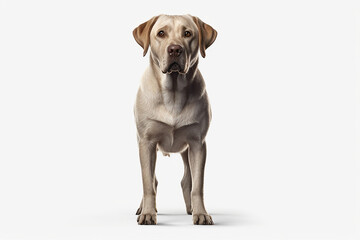 Fototapeta premium Labrador white background