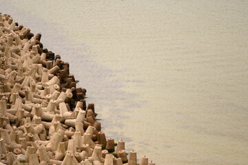 Fototapeta na wymiar sand castle in the sand