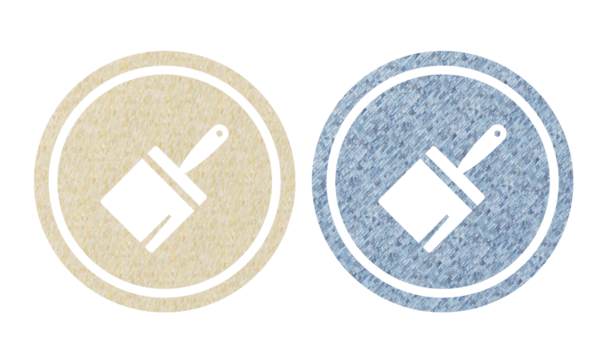  Pain brush icon symbol cream and gray