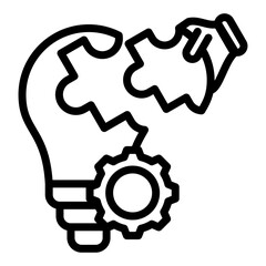 Problem Solving Outline Icon