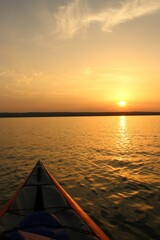 kayaking on a lake in Bavaria at sunset
