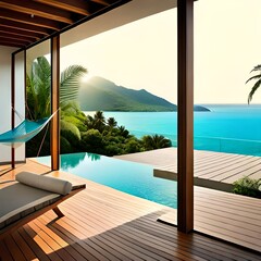 pool in a tropical resort