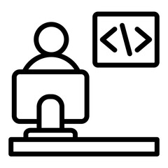 Developer Outline Icon