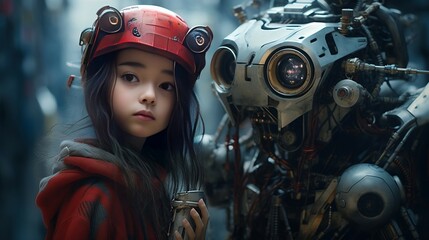 A Little Girl and Her Friend