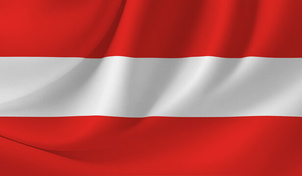 Illustration of AUSTRIA flag with wavy effect