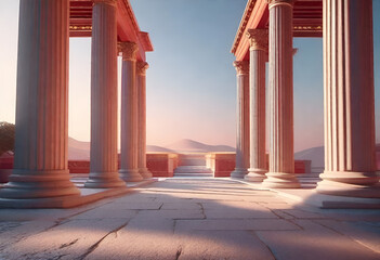 Roman column background 