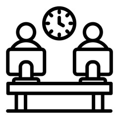 Coworking Space Outline Icon