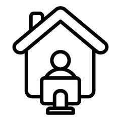 Home Office Outline Icon