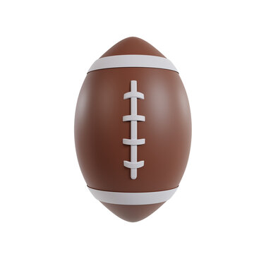 American football ball 3d isolated