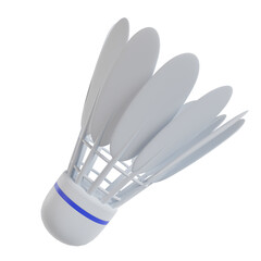 Badminton ball in fly  3d isolated