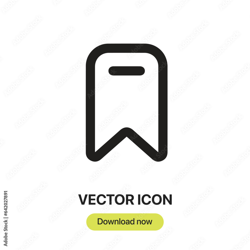 Aufkleber bookmark icon vector. linear style sign for mobile concept and web design. bookmark symbol illustrat