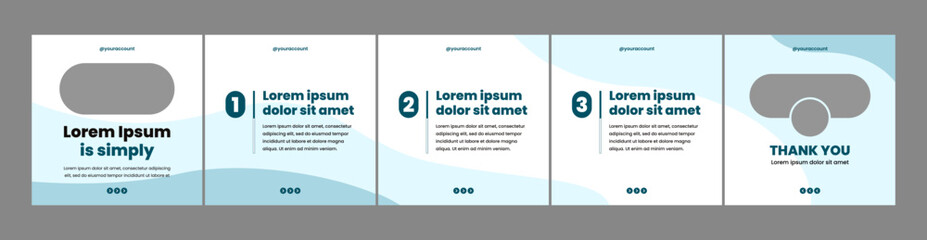 editable carousel slide template for social media posts © Rozin