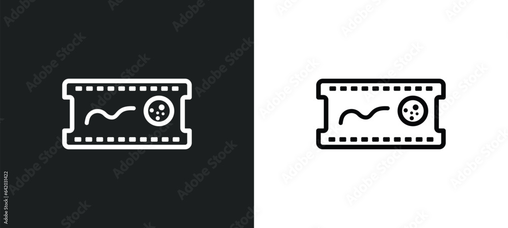 Poster animation icon isolated in white and black colors. animation outline vector icon from cinema collect