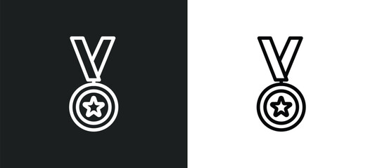 medallion icon isolated in white and black colors. medallion outline vector icon from education collection for web, mobile apps and ui.