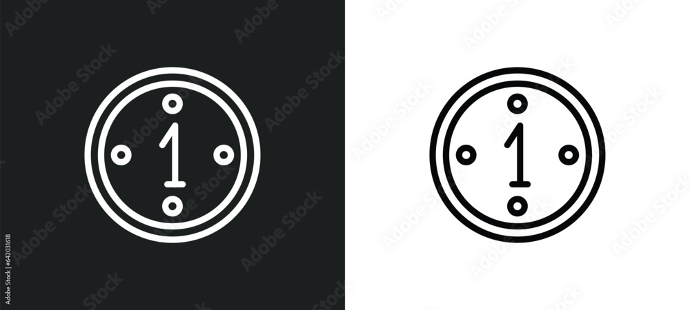 Poster numbers icon isolated in white and black colors. numbers outline vector icon from education collecti