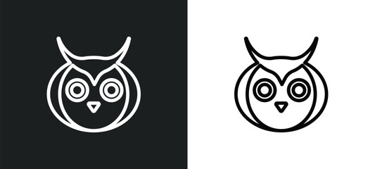 owl icon isolated in white and black colors. owl outline vector icon from education collection for web, mobile apps and ui.