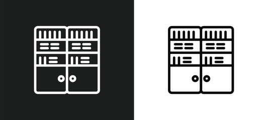 bookshelf icon isolated in white and black colors. bookshelf outline vector icon from education collection for web, mobile apps and ui.