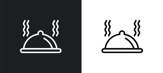 lunch icon isolated in white and black colors. lunch outline vector icon from education collection for web, mobile apps and ui.