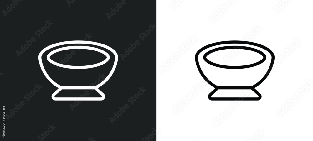 Aufkleber empty bowl icon isolated in white and black colors. empty bowl outline vector icon from food collect